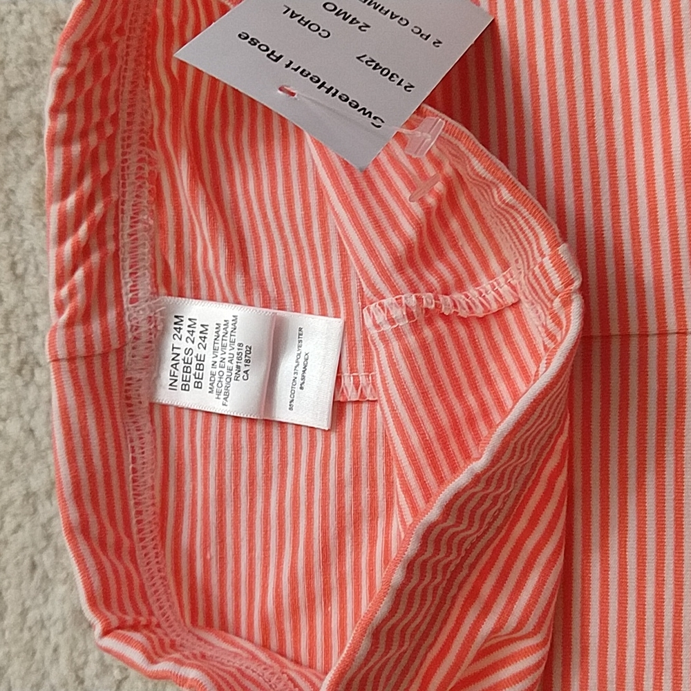 3/$33 NWT 2-pc Sweet Heart Rose Tunic and Capri Leggings 24M - Picture 8 of 10